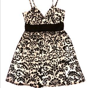 Black and white spaghetti strap sundress